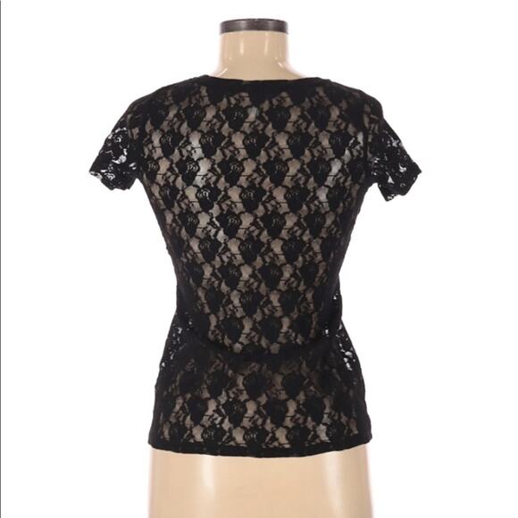 Splendid lace rose top black size Medium - Picture 4 of 5